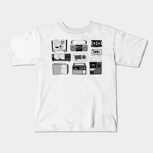 Retro Audio Vintage Tech Kids T-Shirt